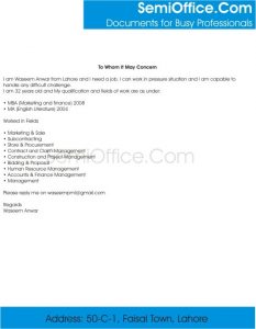 Cover Letter for MBA Marketing with Experience