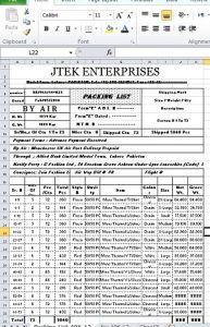 Export Packing List Template In Excel